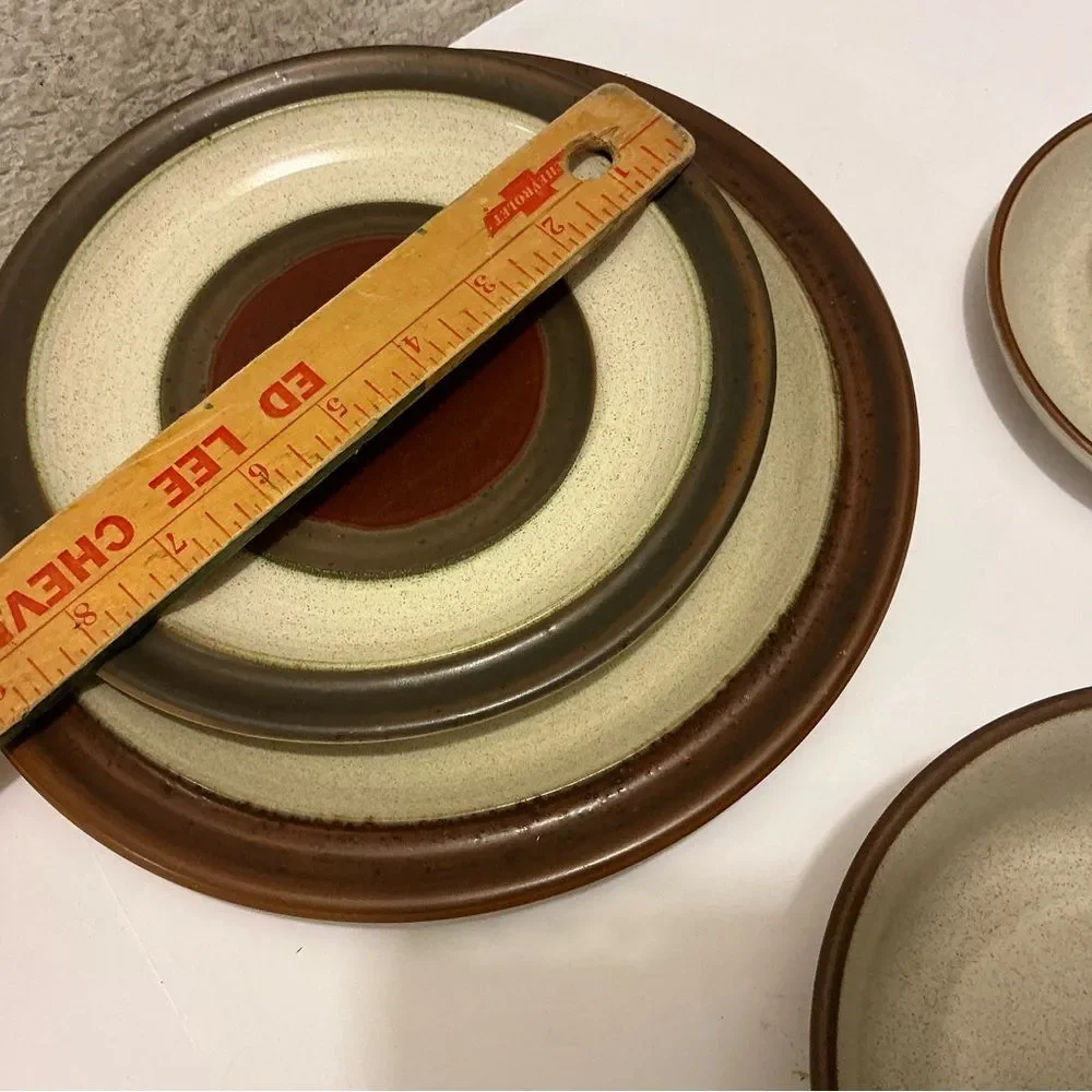 DENBY-LANGLEY 5 Piece Place Setting Potter's Wheel Rust Red more available